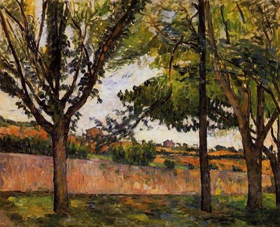 At Jas de Bouffan by Paul Cézanne